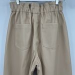 Vintage Havana Faux‎ Leather Joggers Trousers Paperbag Pants Women’s Size Large Tan Photo 5