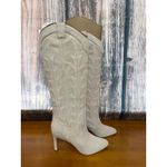 Marc Fisher NEW Women's Taupe Knee High Western Boots Size 6 Photo 4
