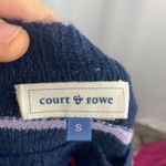 Court & Rowe Sweater Womens Small Black Red Blue Amelia Stripe Oversized Slouchy Photo 5