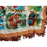 Vintage Panama Souvenir Scarf – Canal Locks & Landmarks Fringed Cloth Photo 2