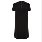 Alice + Olivia Seamed V-Neck Boxy Dress in Black Photo 5
