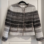 Carlisle Etcetera‎ by  Wool Blend Tweed Neutral Blazer Jacket Size 2 Photo 0