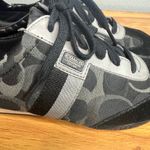 Coach  Kinsley Signature C Monogram Sneakers Size 9.5 Black Gray Casual Lace Up Photo 1