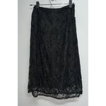Laurence Kazar VINTAGE Skirt Womens Small Petite Beaded Black Evening Party Photo 2
