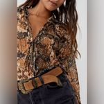 Free People  Out For the Night Top Black/Tan Size S Photo 2