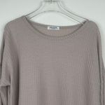 Ekouaer  Beige Ribbed Knit Set Short Sleeve Top Shorts Sleepwear Lounge Size M Photo 2