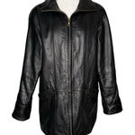 wilson's leather Wilson's Genuine Leather Women's Blazer Jacket Size XS Black Pockets Long Length Photo 0