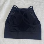 Aerie Black High Neck Mesh Racerback Sports Bra Photo 3