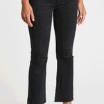 Nordstrom DAZE Shy Girl Black High-Waisted Distressed Cropped Flare Jeans Photo 0
