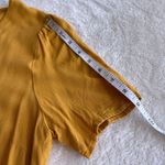 Urban Romantics Crop Top Blouse Womens M Mustard Button Up Flowy Casual Preppy Photo 6