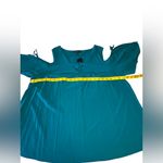Lane Bryant  Teal Cold Shoulder Lace V-Neck Top Plus Size 18 Photo 3