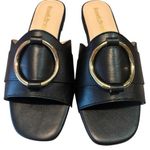 RUSSELL‎ & BROMLEY women’s trickle black flat ring trim slide leather 40/9.5 Photo 7