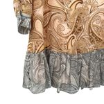 Laundry by Shelli Segal Paisley Pleated Shirt Dress Long Sleeve Photo 8