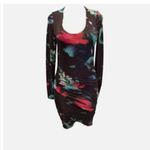 Black Halo  Ruched Midnight Floral Bodycon Dress size 6 Photo 1