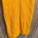 Free People  Light Me Up Golden Yellow Floral Lace Slip Bodycon Dress Large Photo 4