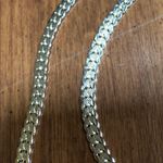Vintage Gold Tone Flat Chain Necklace 30” Photo 5