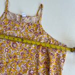 Old Navy Sz L Halter Yellow Floral Tank Top Square Neck Camisole Pullover Photo 4