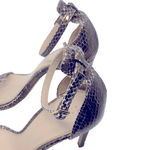 ZARA Sandals Gold Snakeskin Photo 4