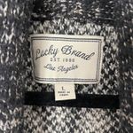 Lucky Brand  Los Angeles Women's Black Cream Knit‎ Open Front Cardigan Sweater Photo 5