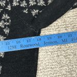 Icelandic Design Sweater Womens Medium Merino Wool Floral Embroidered Cardigan Black Photo 6