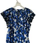 Who What Wear XXL Blue Floral Cotton Eyelet Maxi Dress With Pockets Photo 5
