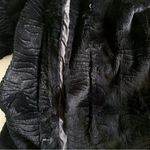 Dawn Levy Catina Coat Rabbit Fur Black Textured Small EUC Photo 5