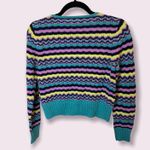 Liz Claiborne Y2K zig zag striped cropped cardigan Photo 1