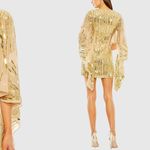 Mac Duggal NWT  CAPE BACK GEOMETRIC SEQUIN ROBE DRESS M 8 10 Photo 4