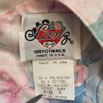 Vintage Lanz Originals Dress Pastel Pink Cornflower Blue Floral Printed Flowy Size 8 Photo 6