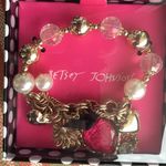 Betsey Johnson  Pearl & see thru stones Pink Hearts Photo 1