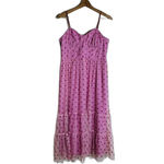 Betsey Johnson  Dress Womens 12 Pink sequin Heart bustier tiered Tulle Maxi i Photo 1