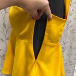 TCEC  Yellow Ruched Peplum Blouse Photo 9