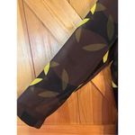 Outback Red  Sheer Geometric Pattern 3/4 Sleeve Blouse Sz XS (3977) Photo 1