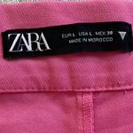 ZARA  Bootcut Pink Pants Mid-rise Stretch Chinos‎ Mini Flare Pink - Large Photo 8