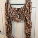 Boohoo NWT Tired Sleeve Corset Top Photo 1