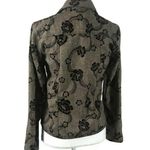 ACORN XS Floral Button Down Wool Blend Jacket Photo 3