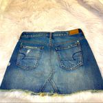 American Eagle Distressed Denim Mini Skirt Photo 2