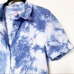 Joe Fresh  Blue White Tie Dye Popover Blouse Size Large Photo 1