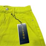 Piombo Women’s Neon Yellow 100% Pure Cotton Denim Skirt Size Small Photo 2