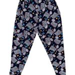 Vtg Chaus Allover Print Stirrup Pants Tennis Racket Net Navy Blue Stretchy Sz M Size M Photo 0
