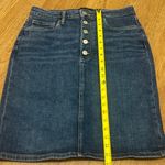 Banana Republic Size 8 Indigo Medium Wash Button Fly Denim Jean Pencil Skirt Photo 4