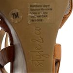 Style & Co . Sandals 3” Wedge Heel Strappy Open Toe Vegan Caramel Brown Size 7M Photo 5