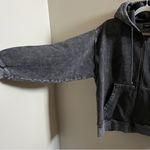 Aritzia Golden TNA Loungewear Casual Charcoal Acid Wash Zip-Up Hoodie Size 2 Photo 1