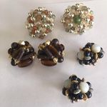 Lot Of 3 Women's Clipon Costume Earrings CLIP On Beaded Photo 0