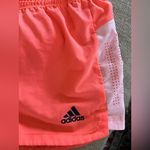 Adidas  Orange Pink Athletic Shorts Lightweight Elastic Waist activewear running Photo 1