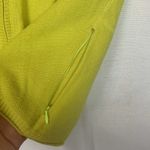 Title Nine womens medium yellow full zip sweater flaw long sleeve cardigan neon Photo 5