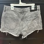 ZARA  Gray Jean Shorts Distressed Photo 1