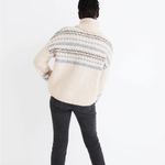 Madewell ‎ Somervell Fair Isle Turtleneck Sweater XXS Oversized Cream Knit Crop Photo 1