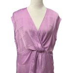 Halogen Twist Front Blouse Sleeveless Plunging V Neckline Purple Women's 1X NWOT Photo 1