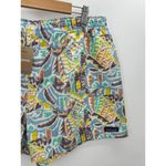 Patagonia Shorts Women XL NWT Blue Multi Thriving Planet Funhoggers Drawcord Photo 3